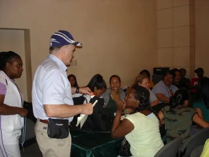 A photograph from an ARMS outreach.
